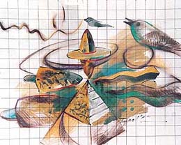 A painting by Jaspal