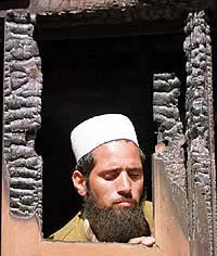 A Kashmiri looks through