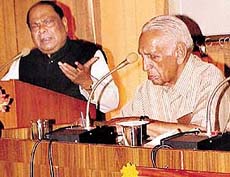 Mr S.S. Mahapatra, former MP, speaks at the Tara Chand Memorial Lecture on Indo-China relations held at Panjab University on Monday.