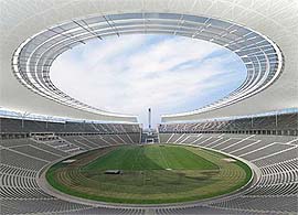 A computer-generated image shows the proposed Berlin Olympic stadium