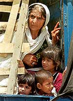 Afghan refugee women and children