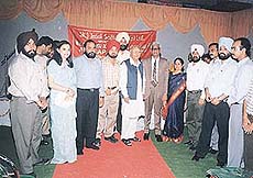 Punjab Minister for Education, Mr Khushal Bahl, (centre) at the inauguration of the regional study centre of Alagappa University in Chandigarh on Wednesday.
