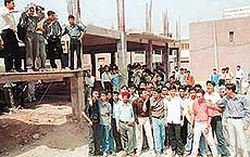 Students of the Sukhmani Institute of Engineering and Technology, Dera Bassi, protest against the authorities� decision of demanding annual fees for the next academic session on Tuesday.