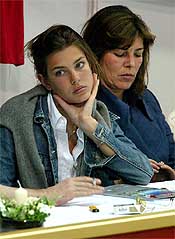 Princess Caroline of Monaco and her daughter Charlotte attend the International Jumping of Monte Carlo