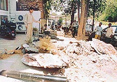 Illegal structures demolished by the Municipal Corporation 