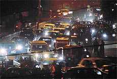 Fountain Chowk at night