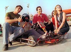 The winner of the Hakone Go-Karts Championship for the Physically Challenged Children