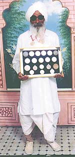 Vintage Surat Singh with medals