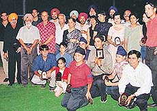 The winners of different categories after the prize distribution function at the Chandigarh Golf Club on Sunday evening.