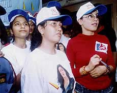 Film actress Mahima Chowdhury promotes a soft drink