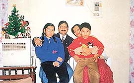 An old picture of Vinod Kumar with his family.