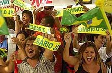 Fans of Brazilian soccer star Romario