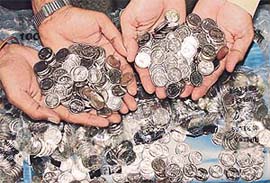 Glittering coins for the city residents!