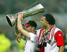 Man of the match, Feyenoord's Jon Dahl Tomasson