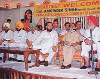 Leaders of the Congress wait for the Punjab Chief Minister to turn up