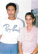 Raj Kumar with his wife Sheela