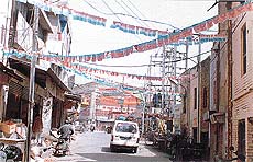 Plastic bunting is being used for electioneering for the forthcoming Municipal Corporation elections 