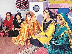 Students participate in a cultural programme