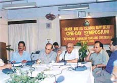 Distinguished media personalities at a one-day symposium on �Responsible Journalism�.