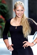 Russian tennis star Anna Kournikova