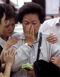 A relative of passengers aboard a Boeing 747-200 jet that crashed in the ocean