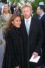 Boris Becker and his girlfriend Patrice Farameh leave St George's Church