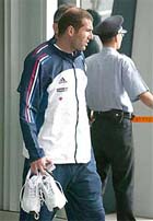 French star Zinedine Zidane leaves the restaurant 