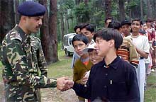 27 children from northern India at the 'Operation Maitree - Ganga to Jhelum' 