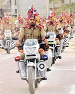 A fleet of 20 motor cycles donated to the Ludhiana police 
