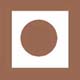 Brown dot within a brown square