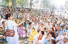 women during a sit-in outside the DC�s office