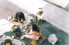 Babas, suspected to be members of begging 