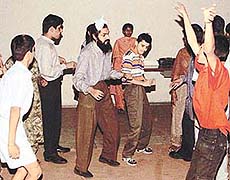 Mentally challenged children at a summer camp in the Government Institute of Mentally Challenged, Sector 32, Chandigarh, on Monday.