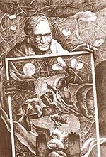 Ajay Kumar�s paintings are inspired by Gulzar�s poetry.