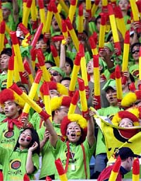 Unidentified Spain supporters