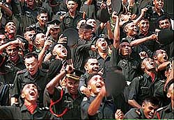 Newly commissioned cadets of the Indian Military Academy