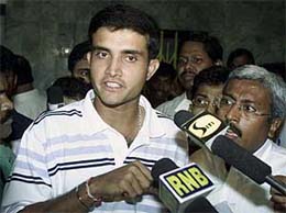 Saurav Ganguly speaks to the media