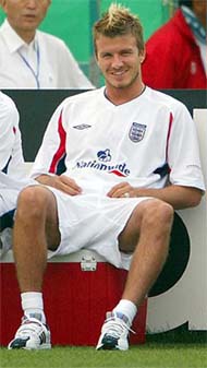 England's soccer star David Beckham 