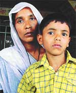 Rahul with his mother