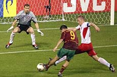 Portugal's Pauleta scores his third goal