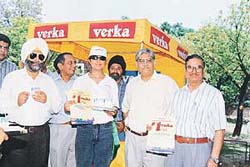 Mr G.S. Atwal, Minister of State for Cooperation, Punjab, at the scratch and win campaign 