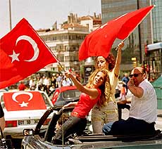 Turkish soccer fans
