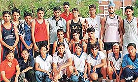 Young players take part in a camp