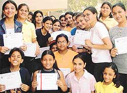 Participants at a summer camp, organised at KVM School