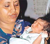 This 36-hour-old girl baby is lying in the Sector 16 General Hospital, after she was abandoned outside Missionaries of Charity Home
