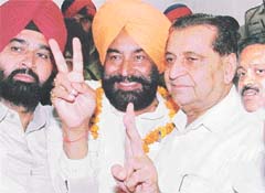 Mr Nahar Singh Gill after his election as third Mayor