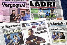 The headlines of some Italian newspapers on Wednesday, read