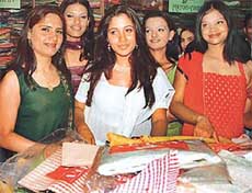 Narayani Shastri  at the launch of a range of suits at a showroom