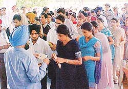 Candidates appearing for the Common Entrance Test  for admission to the BSc (agriculture) and Bachelor of Veterinary Sciences and Animal Husbandry