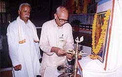 RSS chief K. S. Sudarshan inaugurates the RSS National Executive meeting